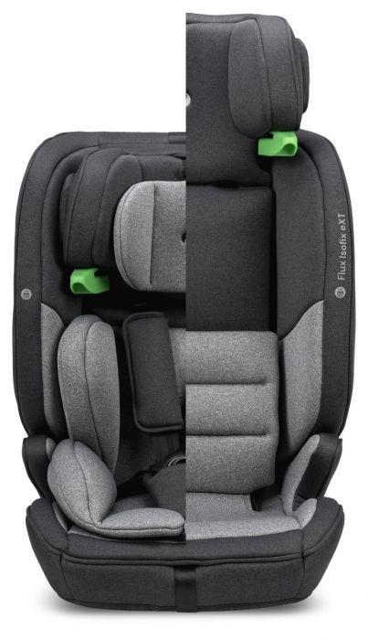 Osann Flux Isofix eXT i-Size Booster Seat - Secure Full Harness Up to 6 Years & 23 kg with NEW Sensor for Easy Installation - Universe Grey - Image 6