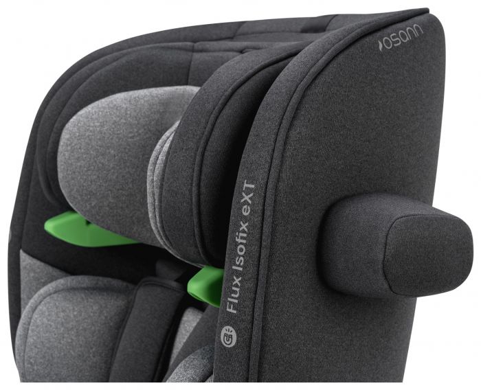 Osann Flux Isofix eXT i-Size Booster Seat - Secure Full Harness Up to 6 Years & 23 kg with NEW Sensor for Easy Installation - Universe Grey - Image 7