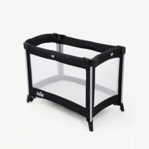 Joie Kubbie Travel Cot & Zip-On Bassinet (Birth-15kg) - Coal