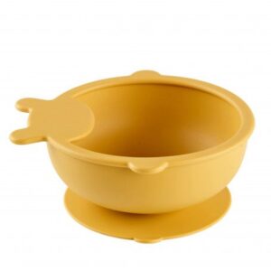 Thermobaby Silicone Suction Bowl - Ideal for Weaning & Self-Feeding - Mustard