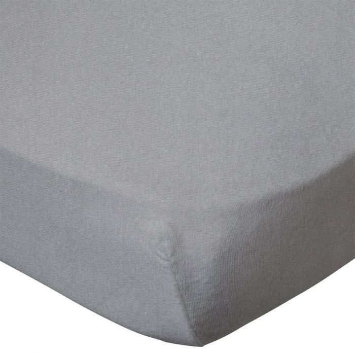 Babycalin 2-Pack Organic Co-Sleeper Fitted Sheets - 83 x 50 cm - 100% Cotton - White & Grey - Image 3