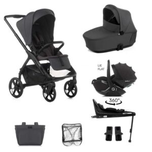 Jane Keep 3in1 + Sleep Carrycot + Kombibaby Lie-Flat 360 Baby Car Seat Bundle - Cloud