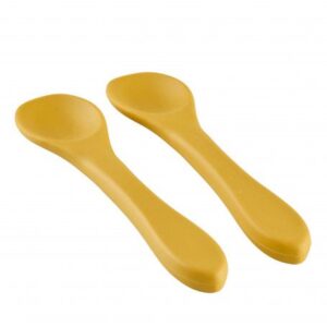 Set of 2 Silicone Baby Spoons - Soft, Safe & Easy to Use