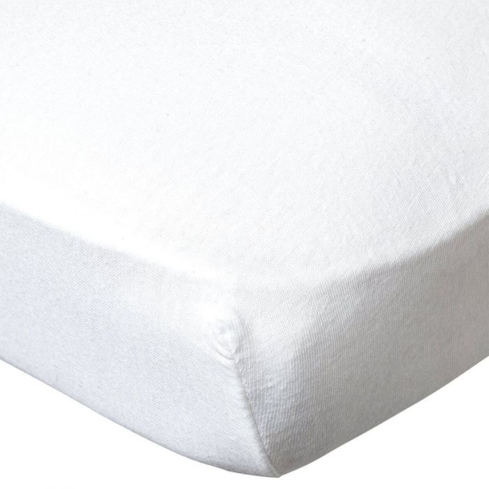 Babycalin 2-Pack Cotbed Fitted Sheets - 140x70 cm - 100% Cotton - White & Blue - Image 2