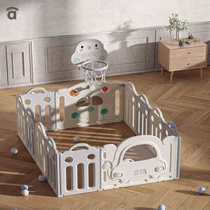 Asalvo Montessori-Inspired Activity Playpen & Centre  - Adjustable, Indoor/Outdoor Use