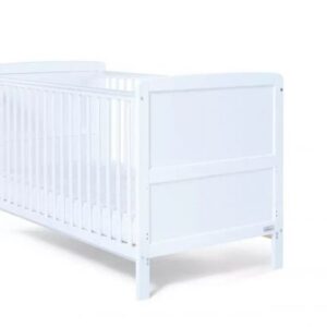 Baby Elegance Travis Cot bed & FREE Mattress - White