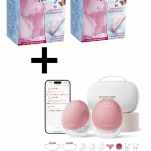 Momcozy M9 Wearable Breast Pump - Double (+ 2 free boxes of Thermobaby Breast Pads)