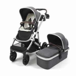 Babylo Zummi Halo Travel System (includes seat unit, carrycot, car seat adaptors, seat liner, organiser, cupholder & rain cover)  - moon